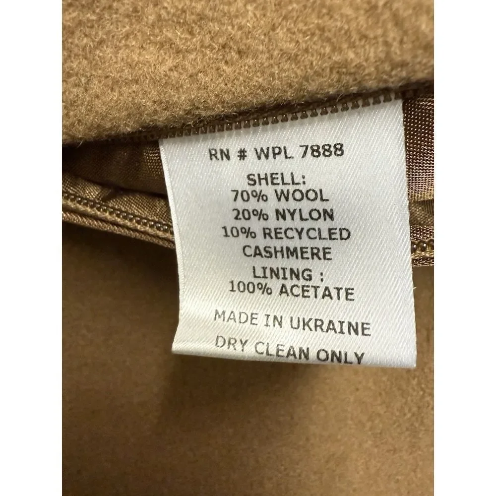 Bachrach wool & cashmere peacoat. Khaki. Men's. Sz XL